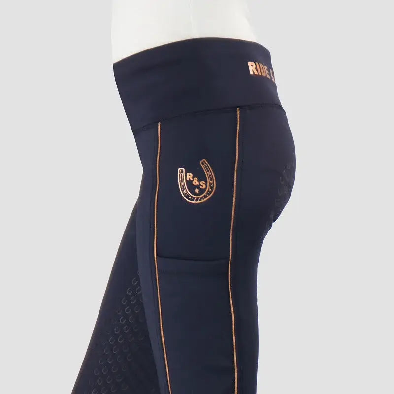 Red Horse Ridtights Yuki Barn - Marinblå/Rosé