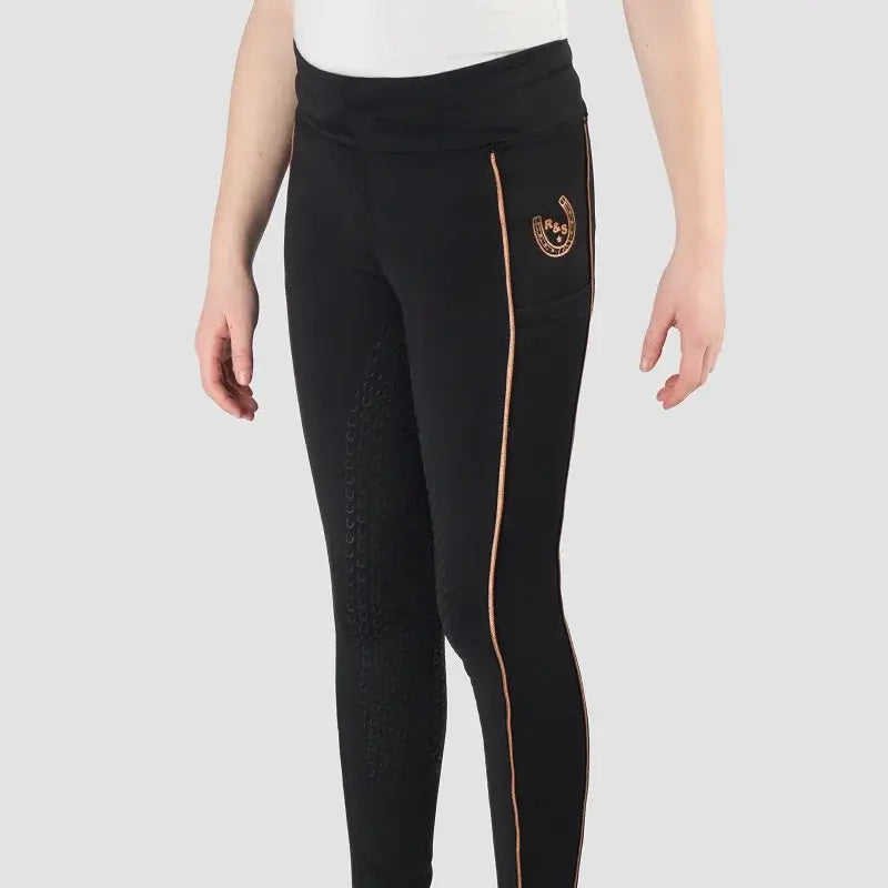 Red Horse Ridtights Yuki Barn - Svart/Rosé