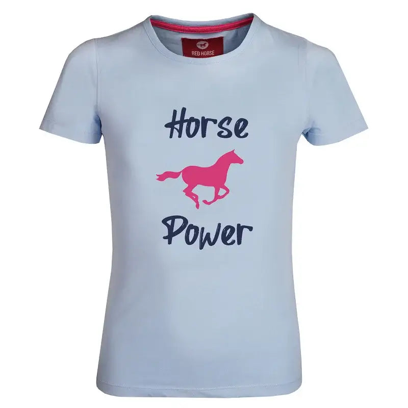 Red Horse T-shirt Toppie - Ljusblå med häst