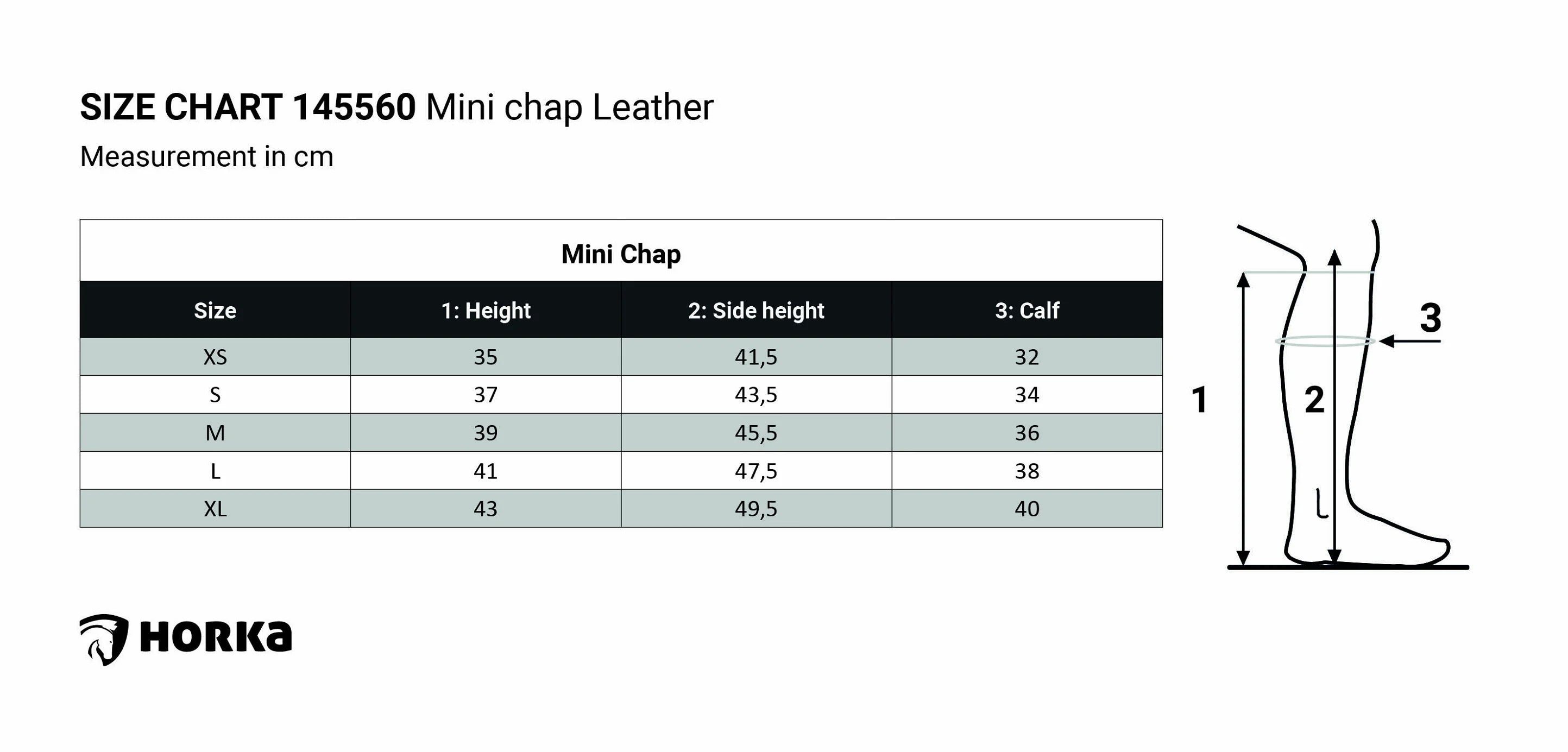 Horka Halvchaps Läder - Svart