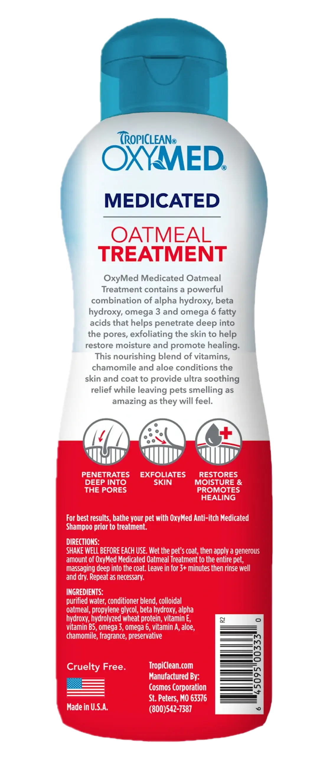 TropiClean Oxymed Hypoallergenic Treatment 355ml