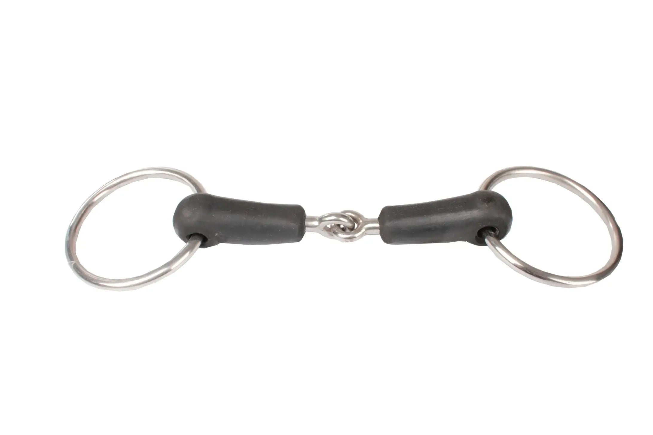 Tvådelat bett med lösa ringar & gummimunstycke 21mm