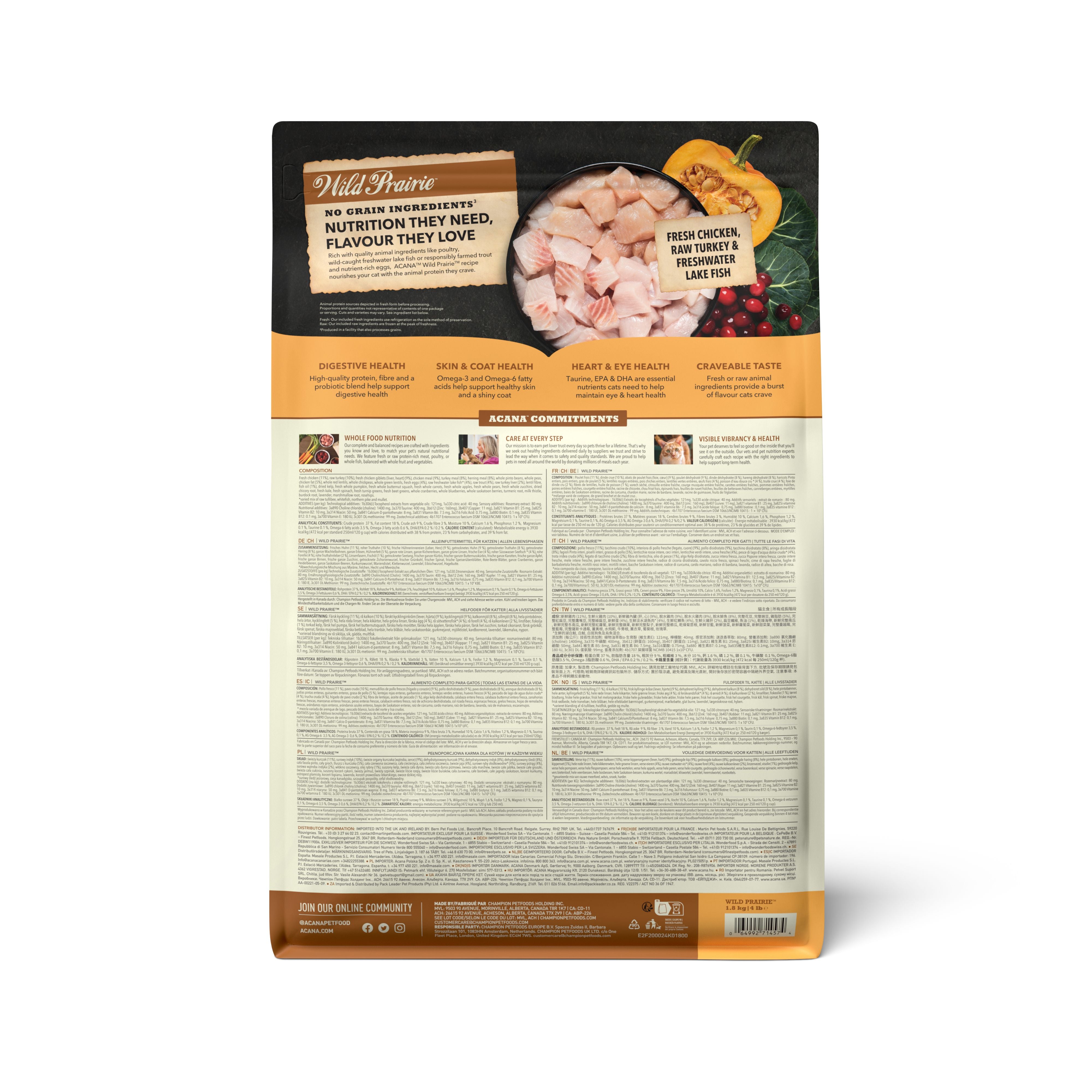 Acana Wild Prairie Torrfoder För Katt