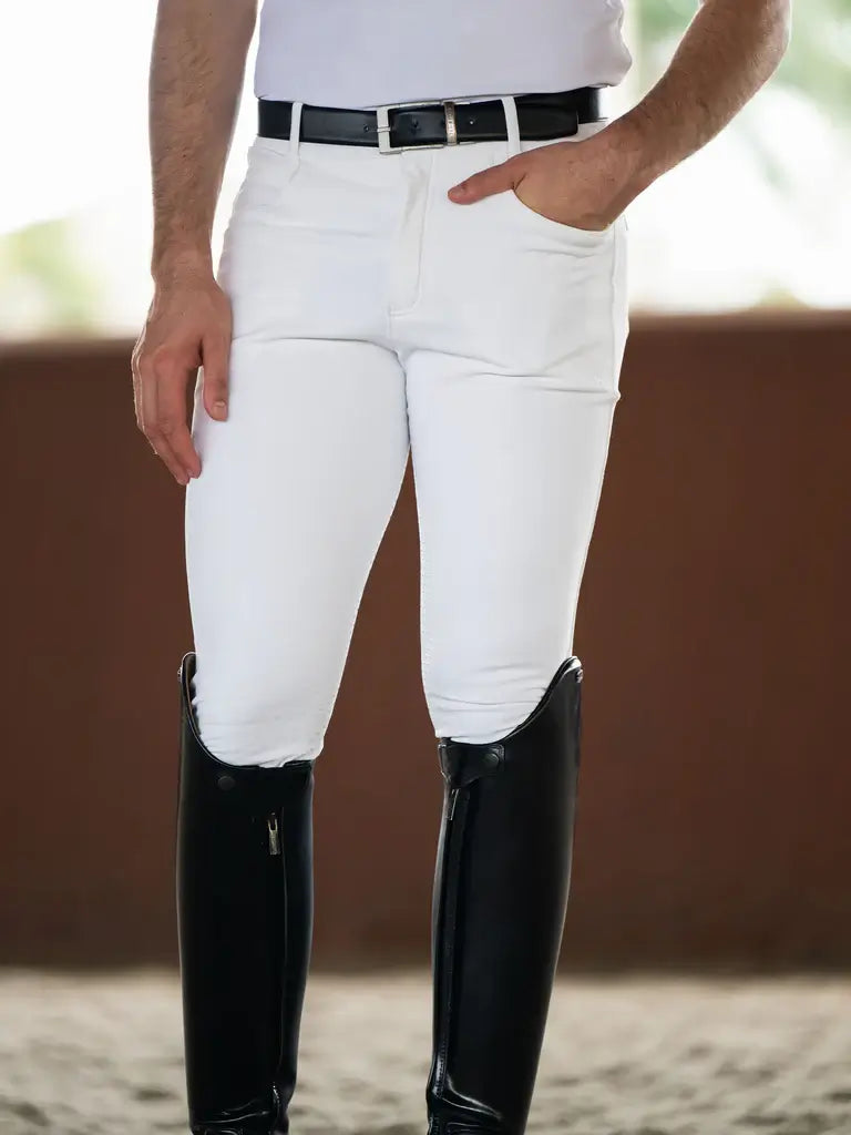 Equestrian Stockholm Ridbyxor Active Helskodda Herr - Vit