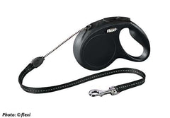 Flexi New CLASSIC M: 5 m rep - Svart