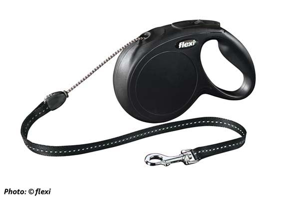 Flexi New CLASSIC LONG M: 8 m rep - Svart