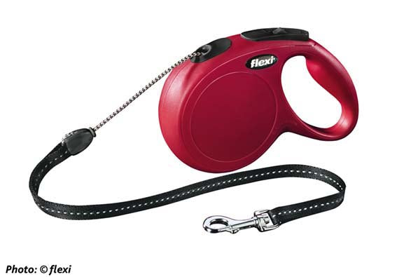 Flexi New CLASSIC LONG M: 8 m rep - Röd