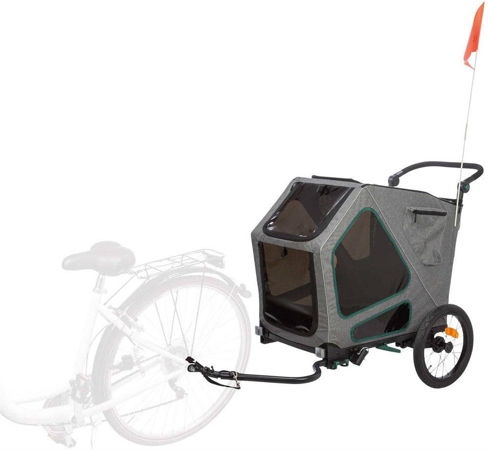 Trixie Cykelvagn M: 71×95×85/138 cm - Grå/sage