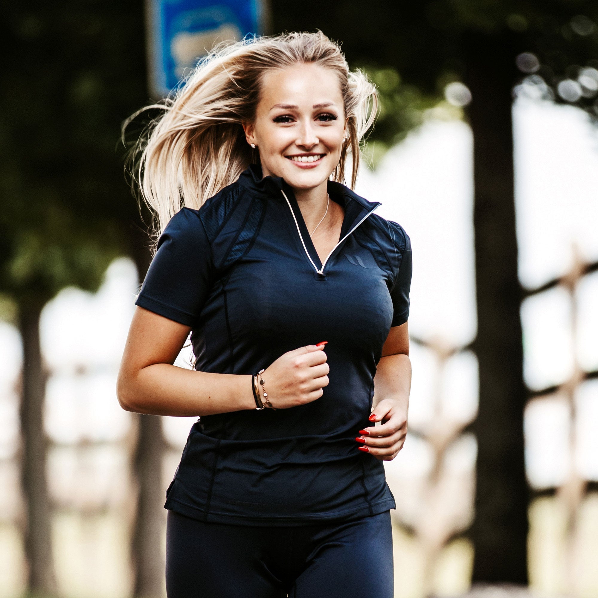 Back on Track Olivia T-shirt Dam – Blå