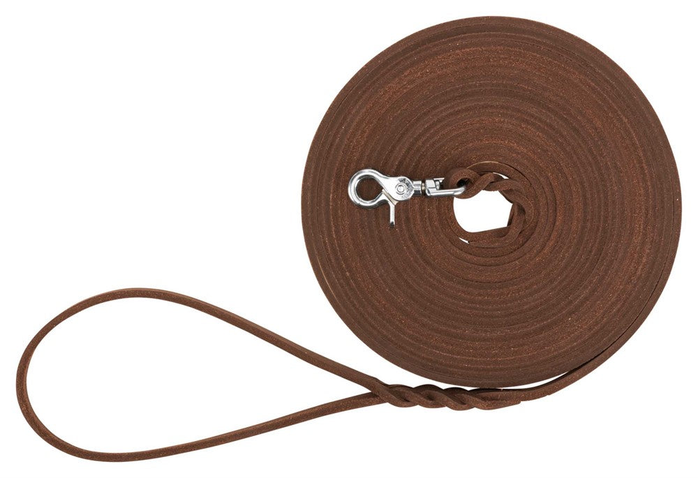 Trixie Rustic Spårlina Råläder 10m - Mörkbrun