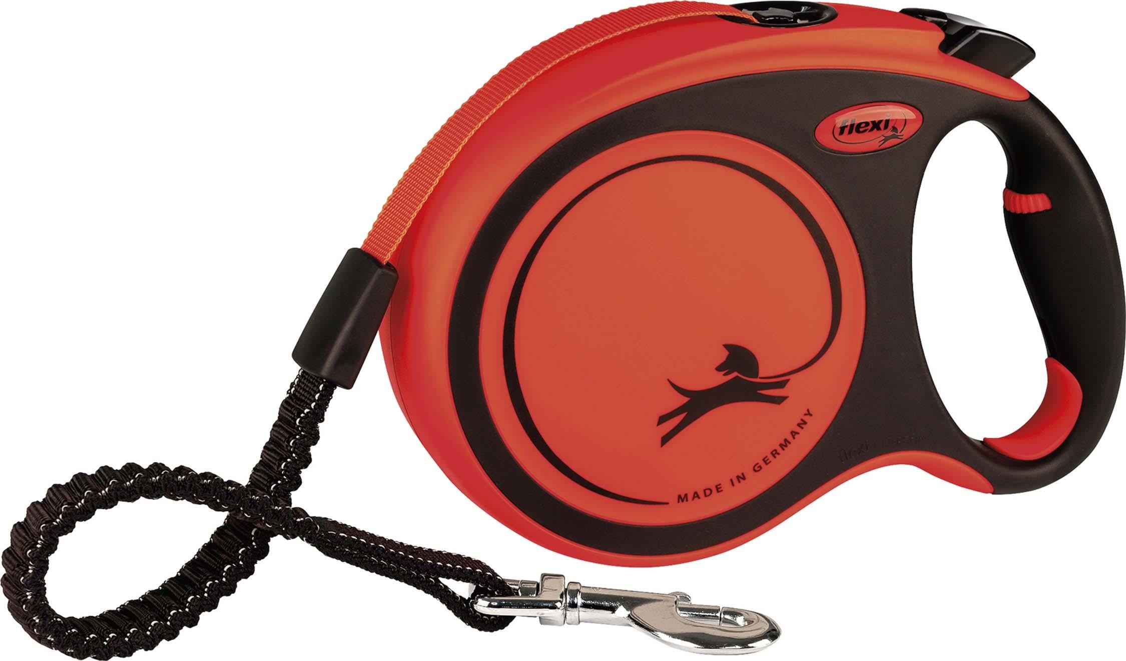 flexi XTREME L: 8 m band - Svart/orange