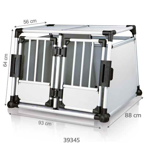 Trixie Dubbel Bilbur aluminium Silver - M/L: 93xh64x88 cm