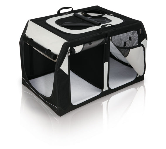 Trixie Nylonbur Vario dubbel 91xh60x61/57 cm - Svart/grå