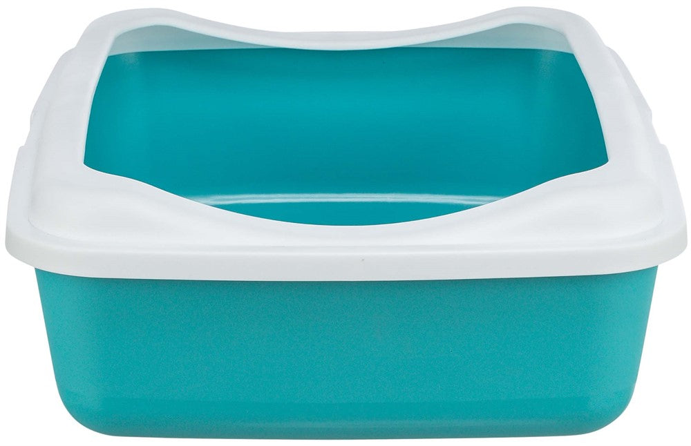 Trixie Kattlåda Classic m kant Petrol/vit - 37×15×47 cm
