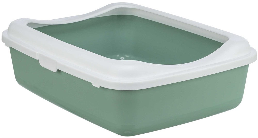 Trixie Kattlåda Classic m kant Sage/vit - 37×15×48 cm