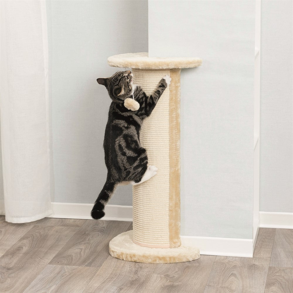 Trixie Klösbräda Lorca hörn i sisal/plysch 37x27x75 cm - Beige