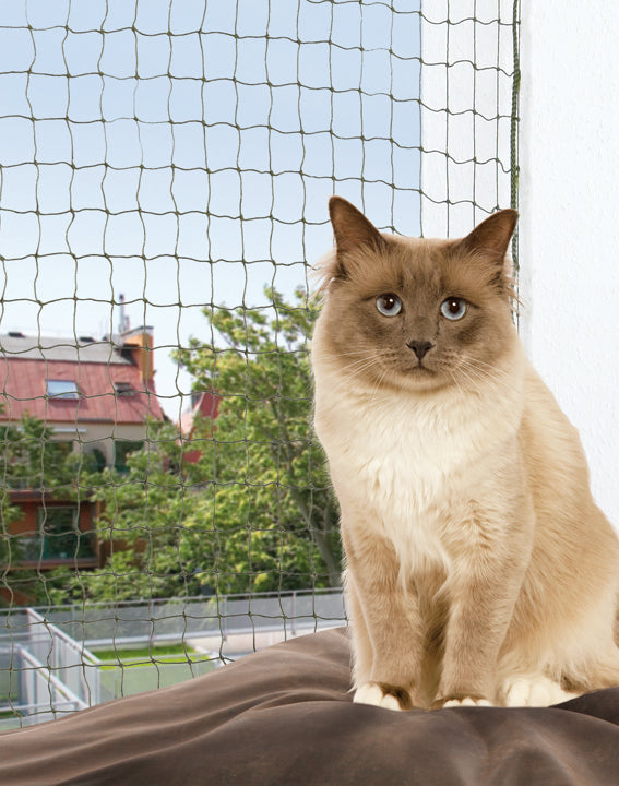 Trixie Cat Protect Kattnät med wire - Olivgrön