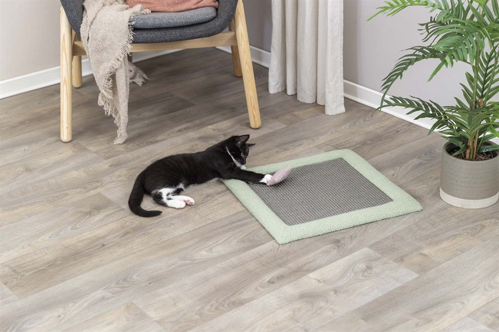 Trixie Junior klösmatta m leksaker sisal 60×33×42 cm - Grå