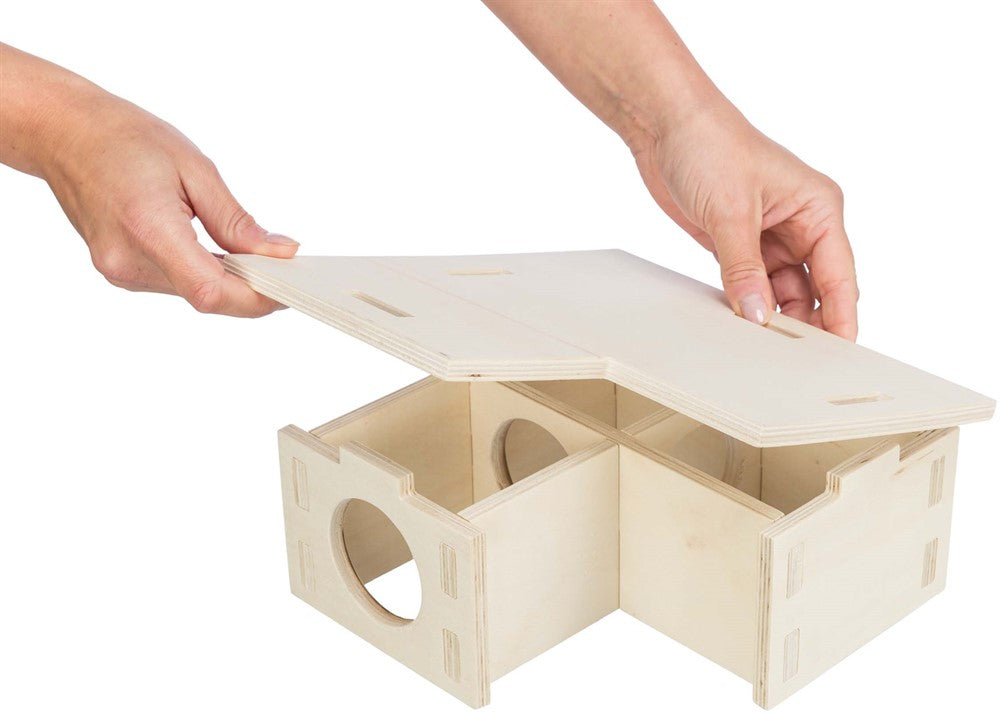 Trixie Gnagarhus "plug-in" med 3 rum - 30×12×30 cm