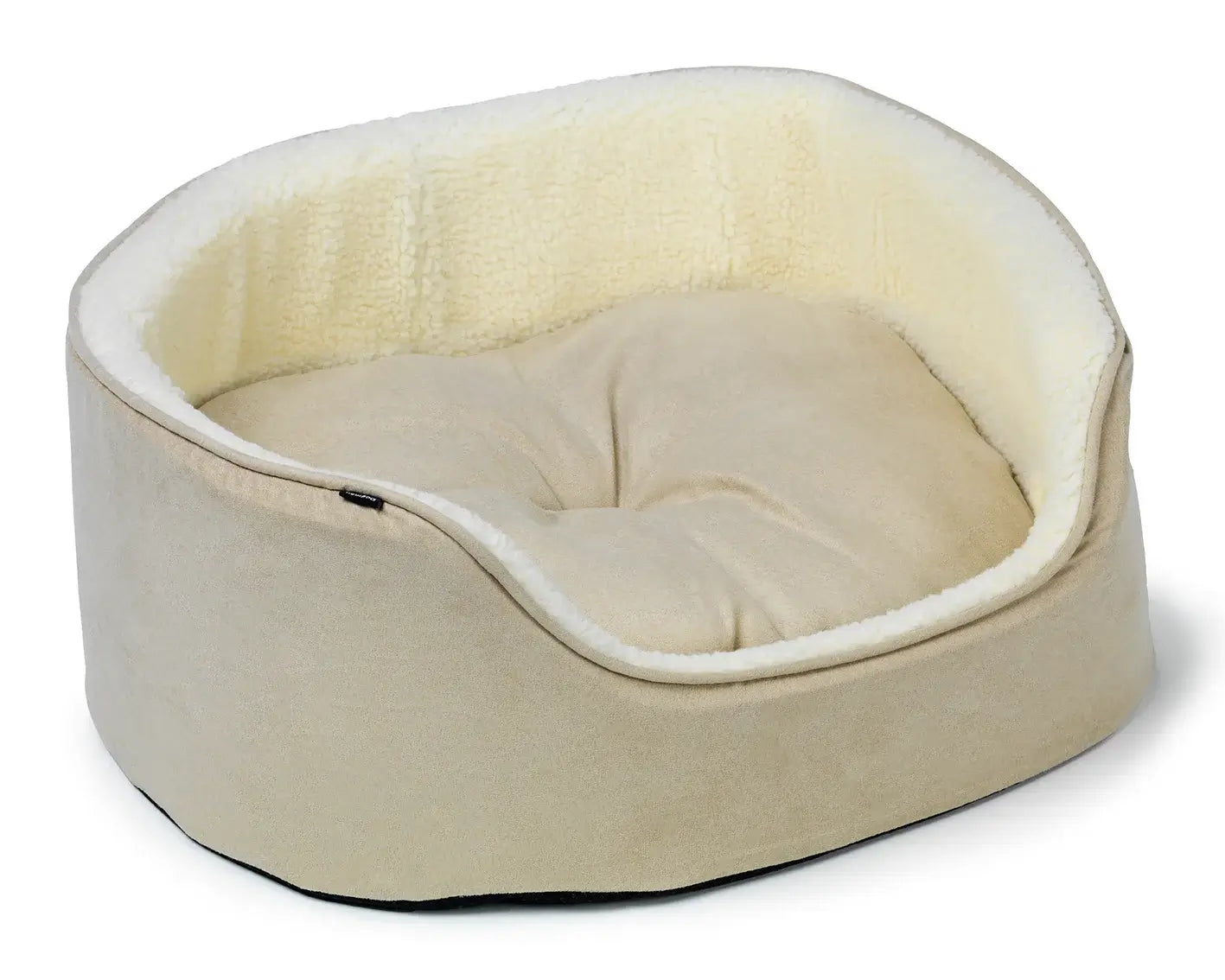 Dogman Sherpa Hög Kant Hundbädd - Beige