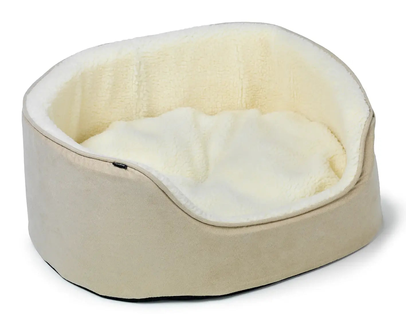 Dogman Sherpa Hög Kant Hundbädd - Beige
