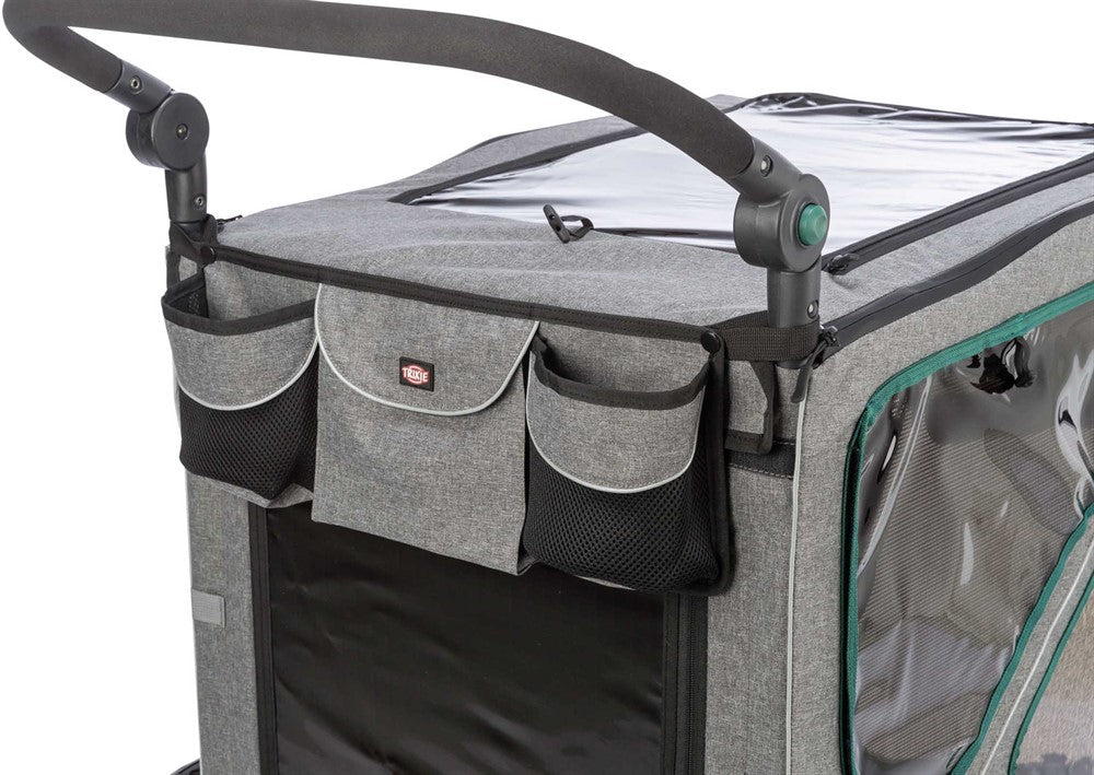 Trixie Cykelvagn S: 64×92×80/130 cm - Grå/sage