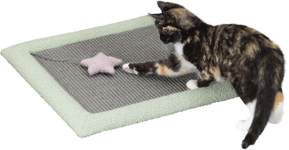Trixie Junior klösmatta m leksaker sisal 60×33×42 cm - Grå