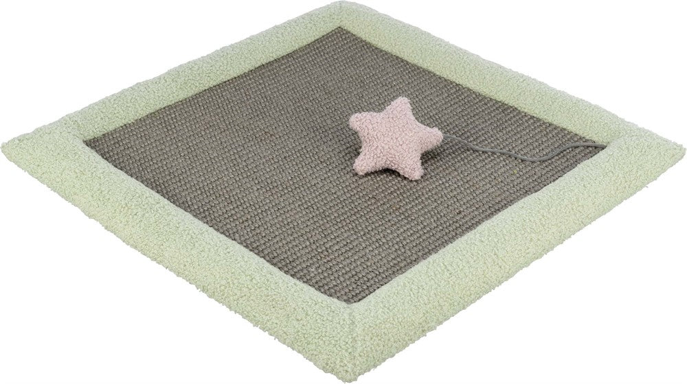 Trixie Junior klösmatta m leksaker sisal 60×33×42 cm - Grå