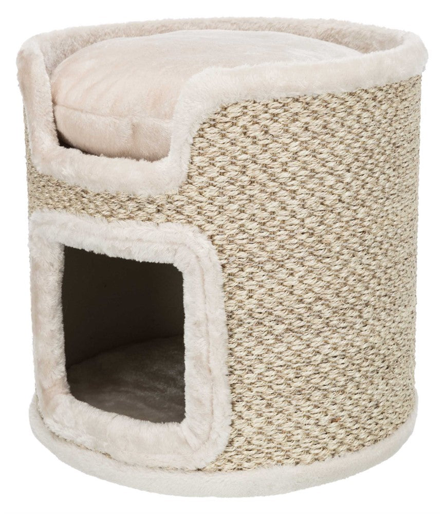 Trixie Klösmöbel Cat-Tower Ria ø 37xh37 cm - Ljusgrå/beige