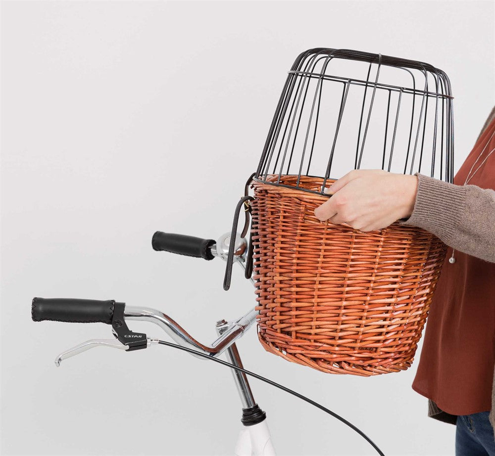 Trixie Cykelkorg front med galler (5kg) 44x48x33 cm - Brun