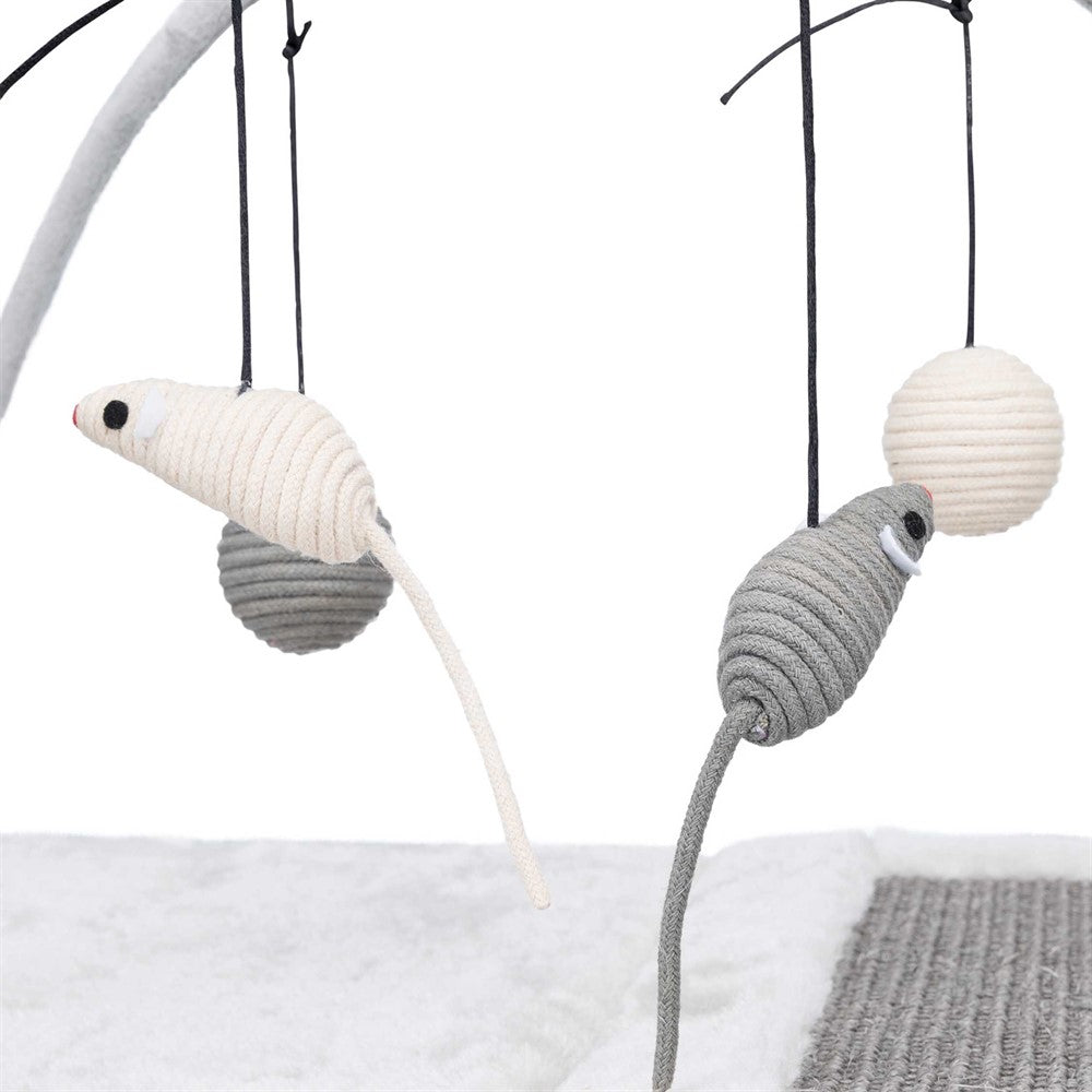 Trixie Junior klösmatta med leksaker i sisal 60×33×42 cm- Grå