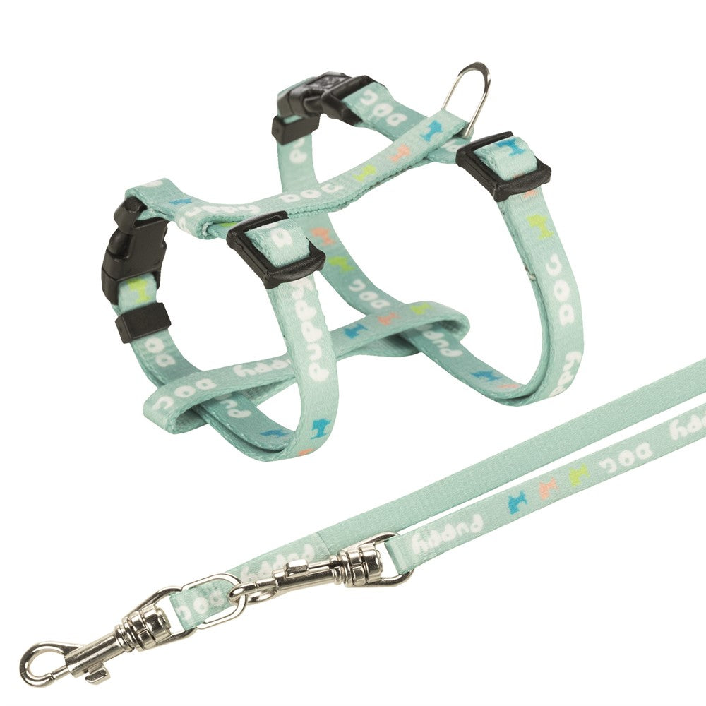 Trixie Junior H-sele m koppel M-L: 27-45 cm - Mintgrön
