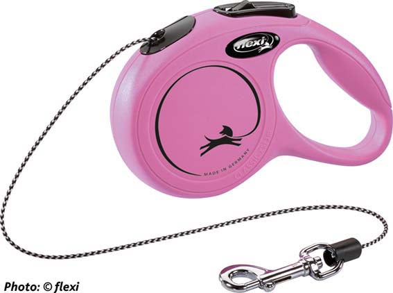 Flexi New CLASSIC XS: 3 m rep - Rosa
