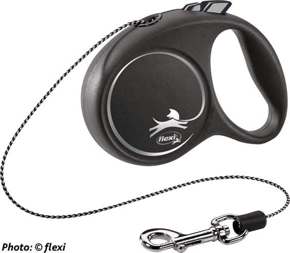 Flexi Black design rullkoppel med lina 3m - Svart