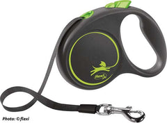 Flexi Black design rullkoppel med band 5m - Grön