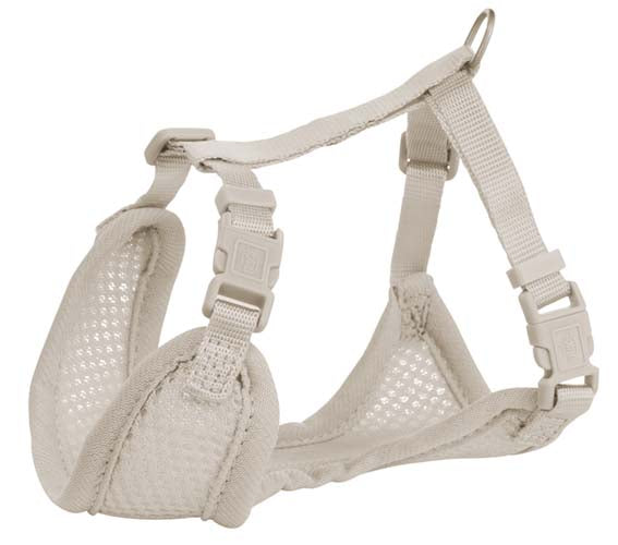 Junior Mjuk sele med koppel S-M: 26-34 cm - Ljusgrå