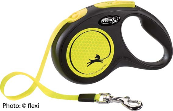 Flexi New NEON band S: 5 m - Svart/neongul