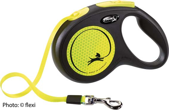 Flexi New NEON band M: 5 m - Svart/neongul