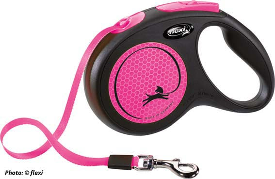 Flexi New NEON band M: 5 m - Neonrosa