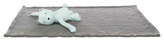 Trixie cuddly set filt/björn plysch 75×50 cm - Grå/mint