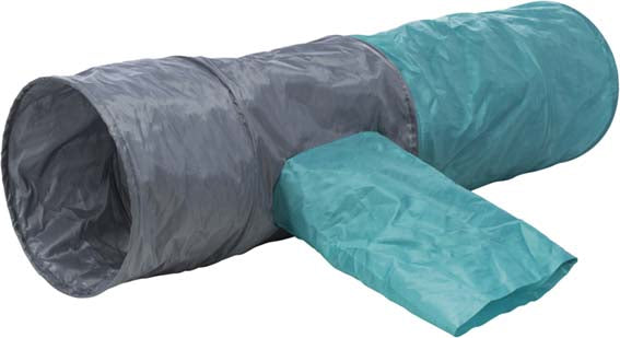 Trixie Kattunnel 4-vägs nylon ø 30x115 cm - Grå/grön