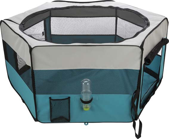 Trixie Utehage nät/golv polyester ø 130×55 cm - Turkos/ljusgrå