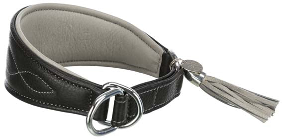 Trixie Active Comfort halsband vinthund XS-S: 24-31 cm - Svart/grå