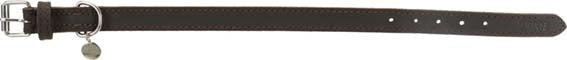 Trixie Rustic råläder halsband XS-S: 27-34 cm - Mörkbrun