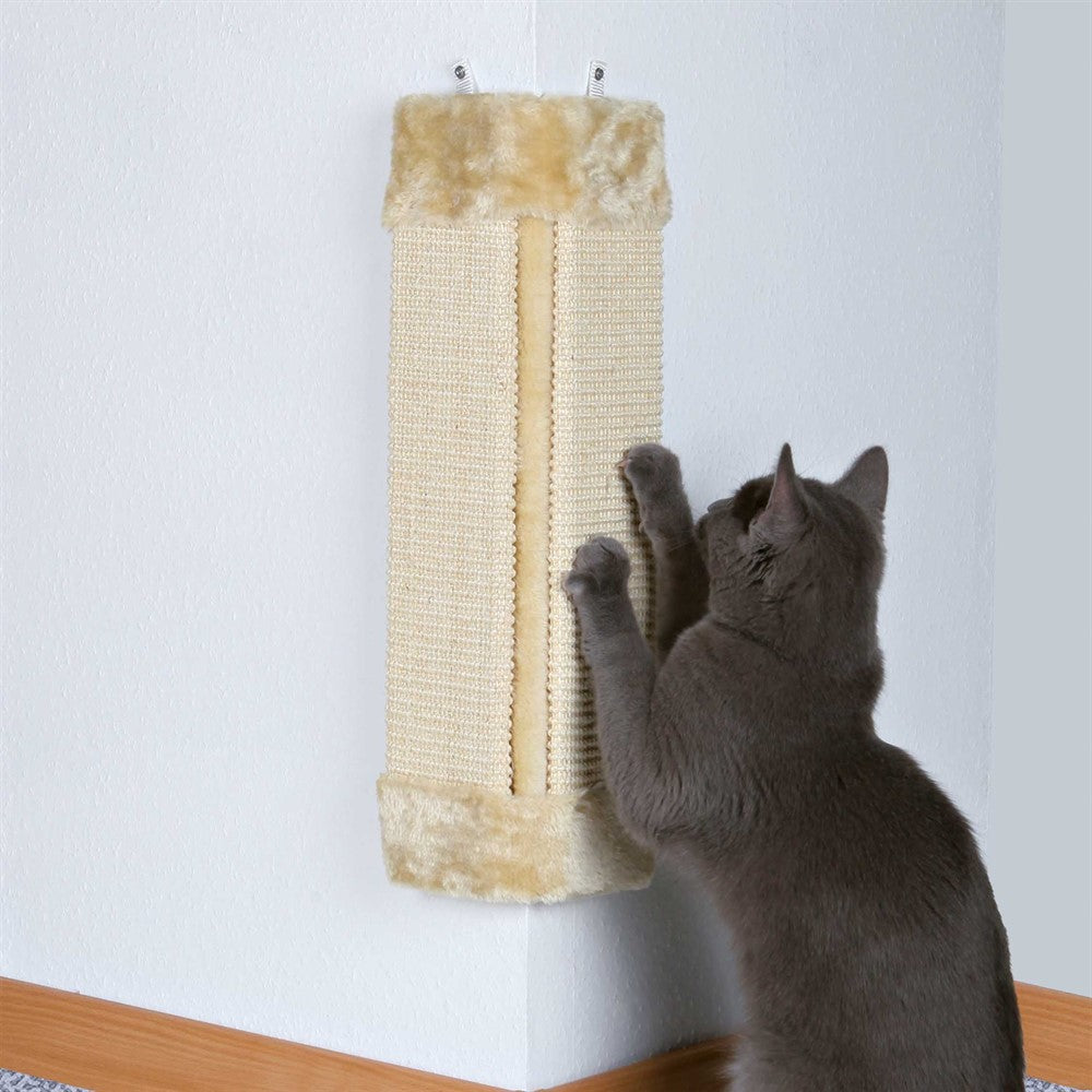 Trixie Klösbräda hörn 23,5x49,5 cm sisal/plysch - Beige