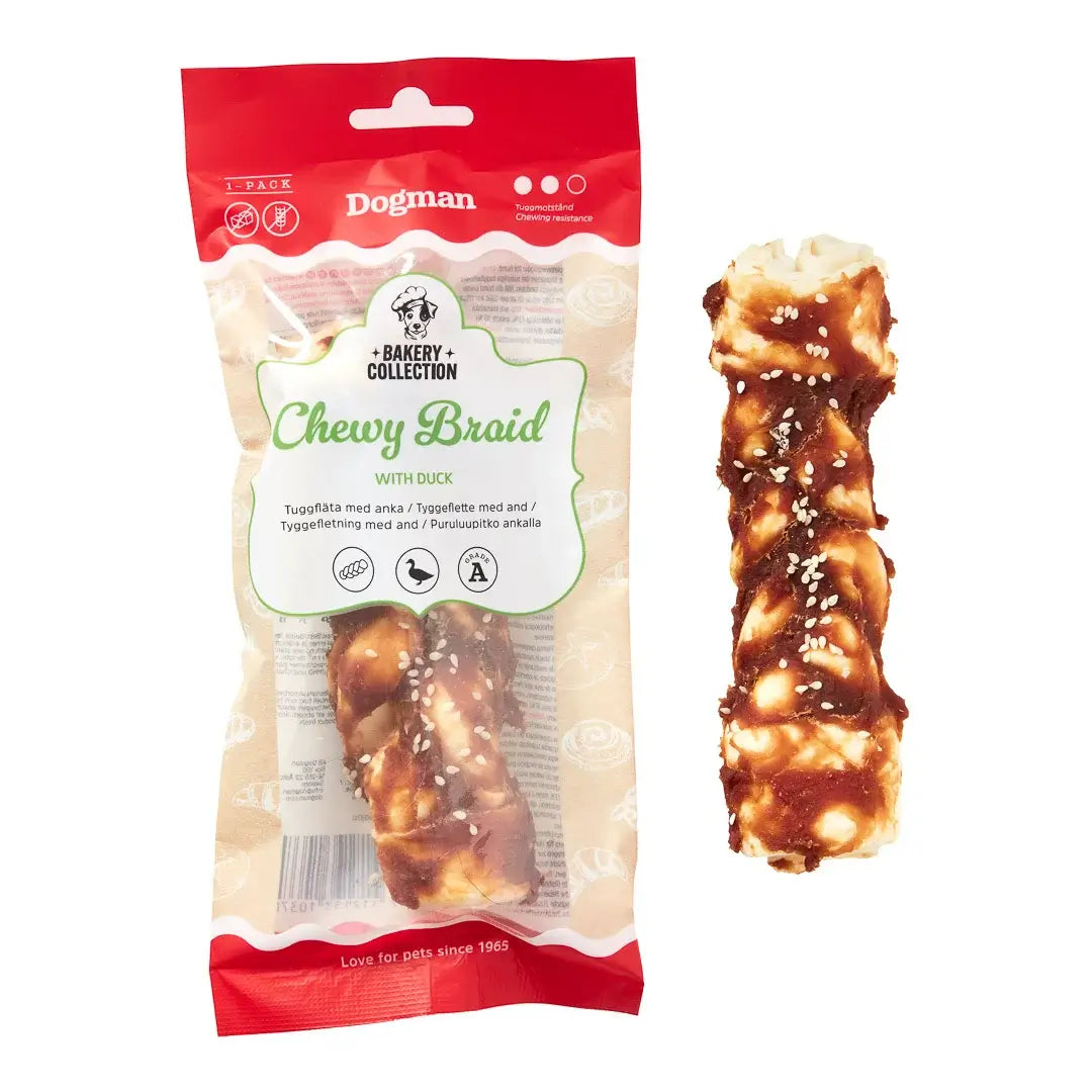 Dogman Bakery Collection Tuggfläta Med Anka 15cm