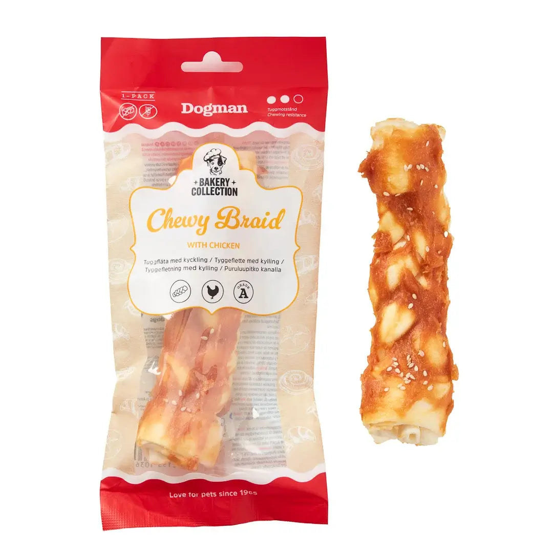 Dogman Bakery Collection Tuggfläta Med Kyckling 15cm