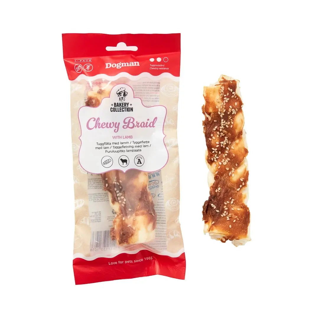 Dogman Bakery Collection Tuggfläta Med Lamm 15cm
