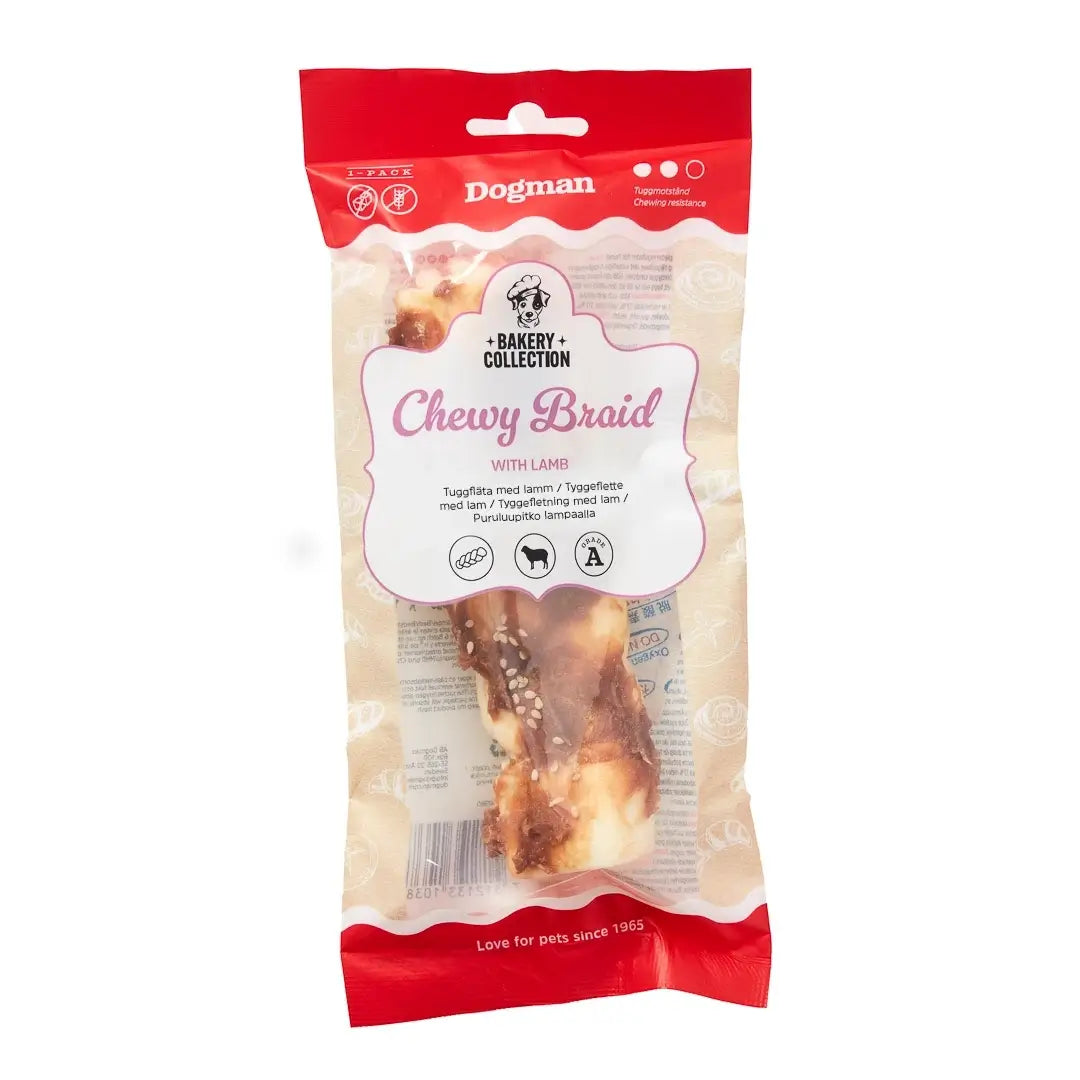 Dogman Bakery Collection Tuggfläta Med Lamm 15cm