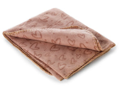 Dogman Fleecefilt Heart Rosa 100x70cm